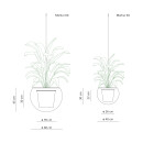 Merkur - hängendes Pflanzgefäß 40 naturweiss-Beton